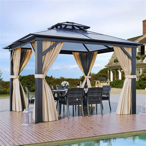 YITAHOME 3x3M Instant Heavy Duty Pop Up Gazebo, Folding Garden Camping Party Tent Canopy Marquee with Roller Bag, Stakes and Ropes for Patio Markets Beach (Black) Visit the YITAHOME Store 3. . Yitahome gazebo